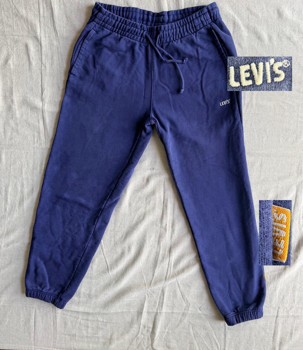 Levi's Gold Tab Sweatpants Mens Small Blue French Terry Joggers Track Gymcore